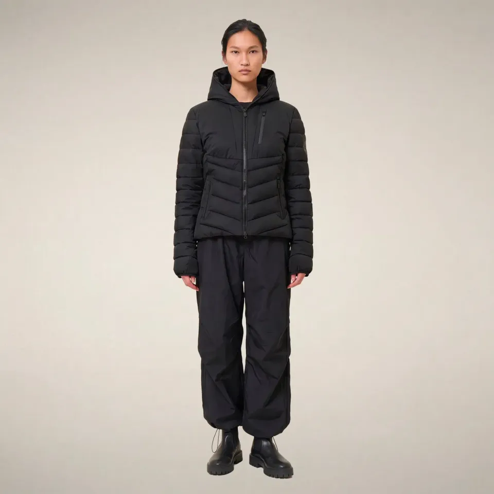 Save The Duck Pro-Tech Natasha jakke dame Black vann- og vindavvisende