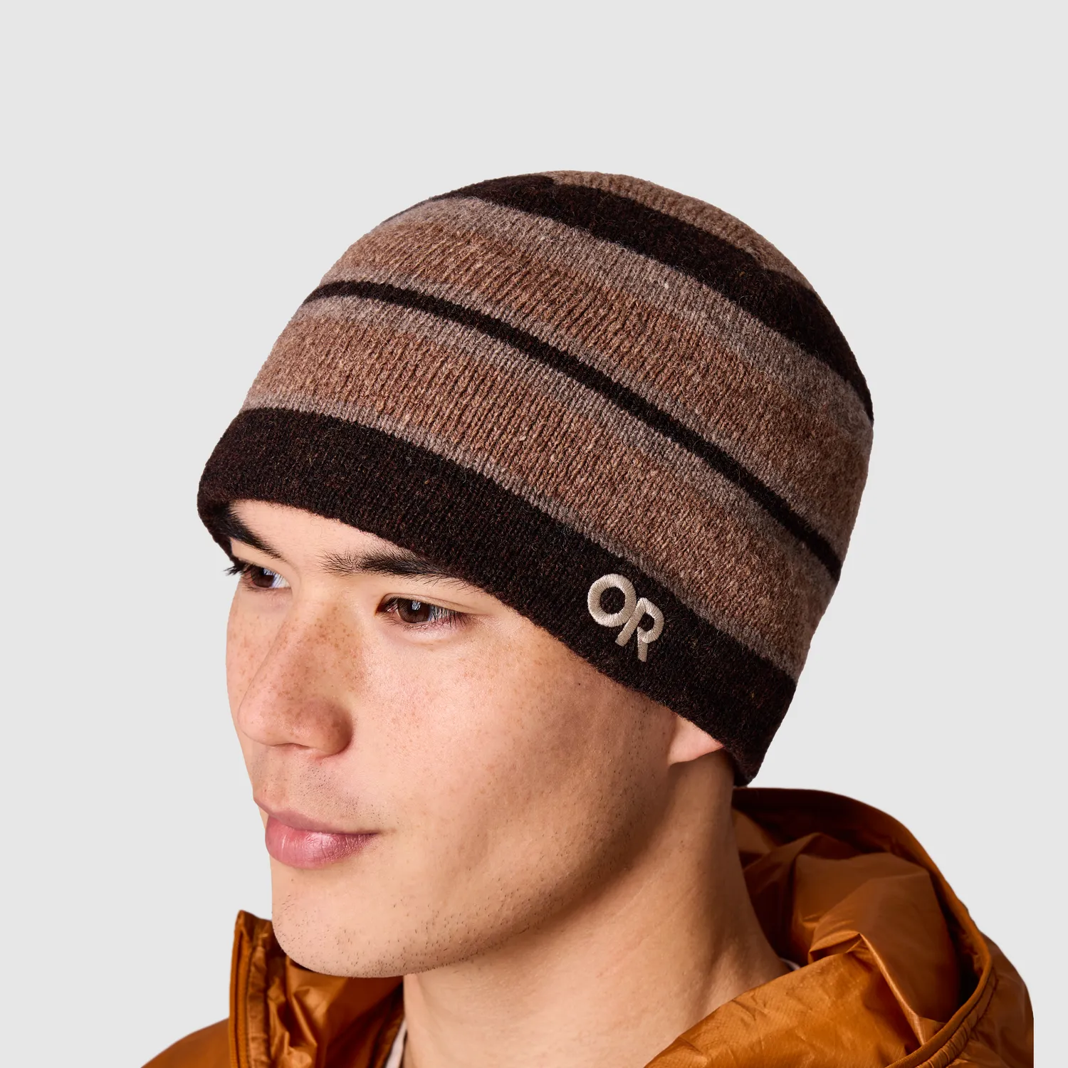 Outdoor Research Spitsbergen Windstopper lue Chestnut Stripe vindtett