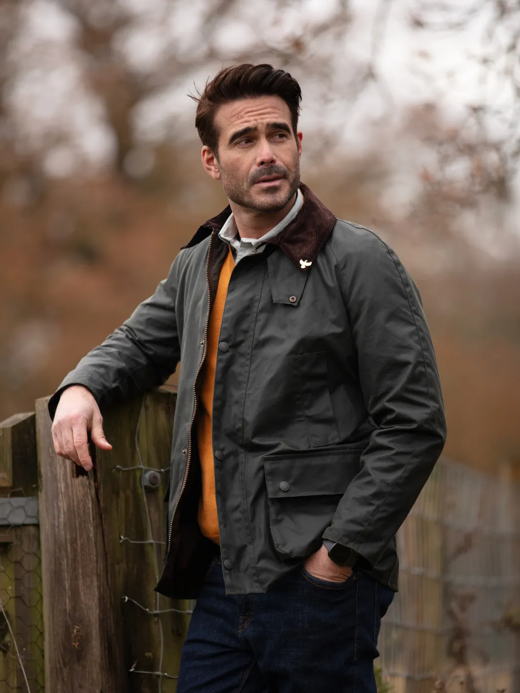 John Partridge Landowner Wax Walking Jacket voksjakke Sage Green