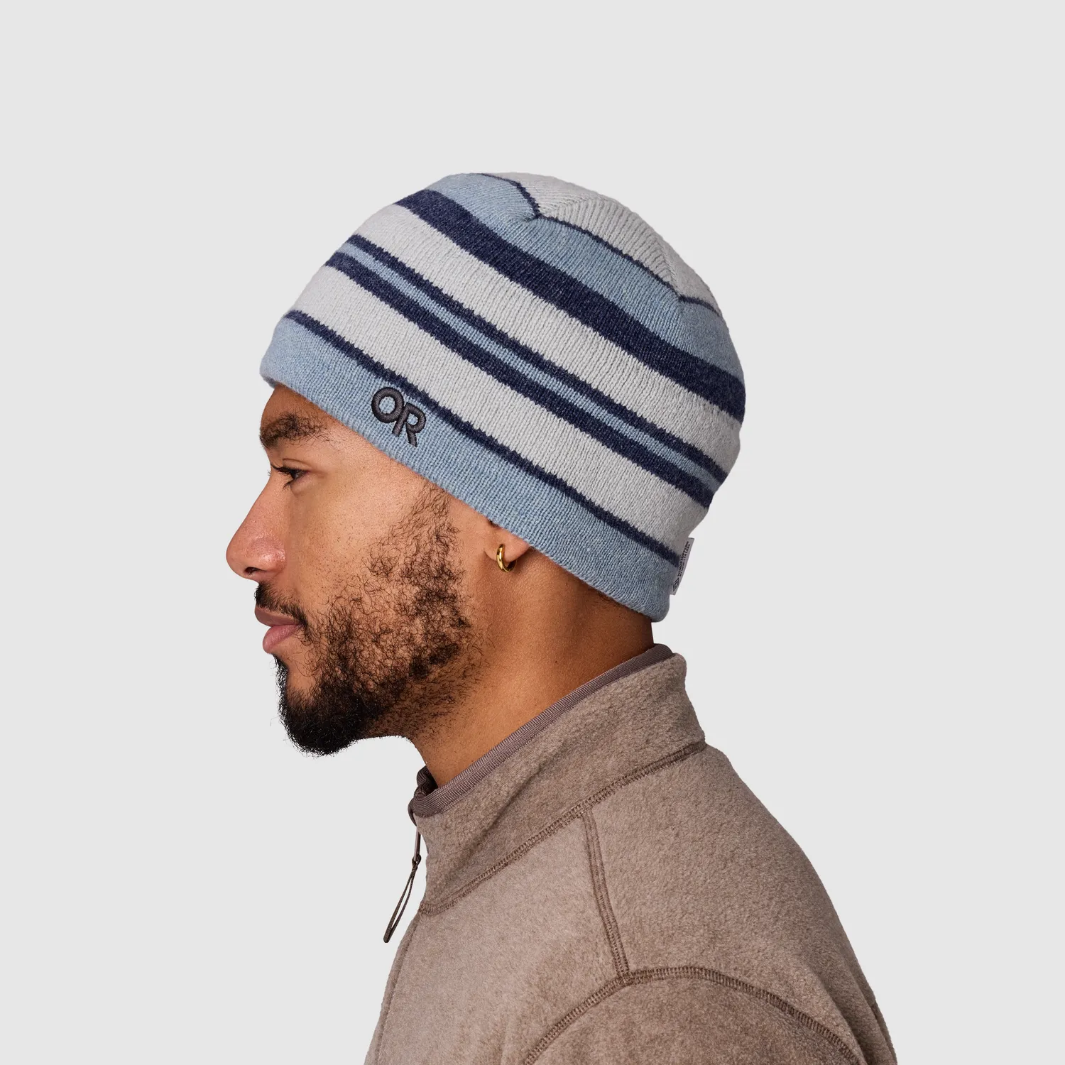 Outdoor Research Spitsbergen Windstopper lue Chestnut Stripe vindtett