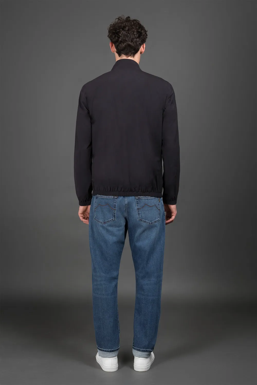 Moorer Aldi-AC bomberjakke Navy/Bluette, vendbar