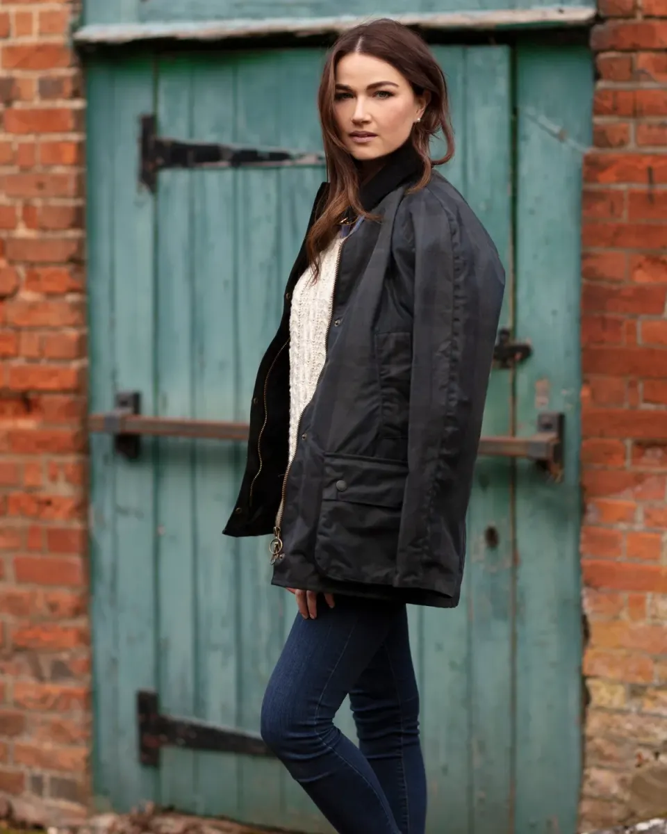 John Partridge Landowner Ladies Landowner Wax Walking Jacket voksjakke Dundee Check