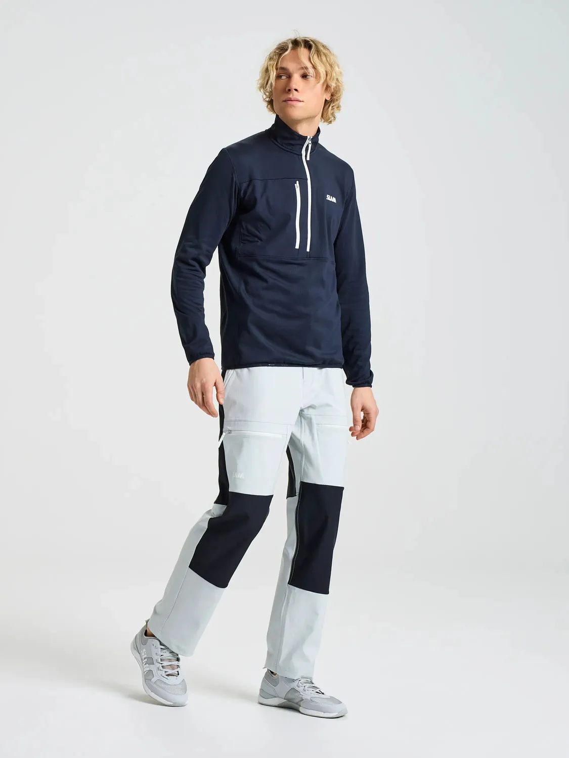 Slam Altura HZ LGT Grid Fleece fleecegenser Dark Navy lett