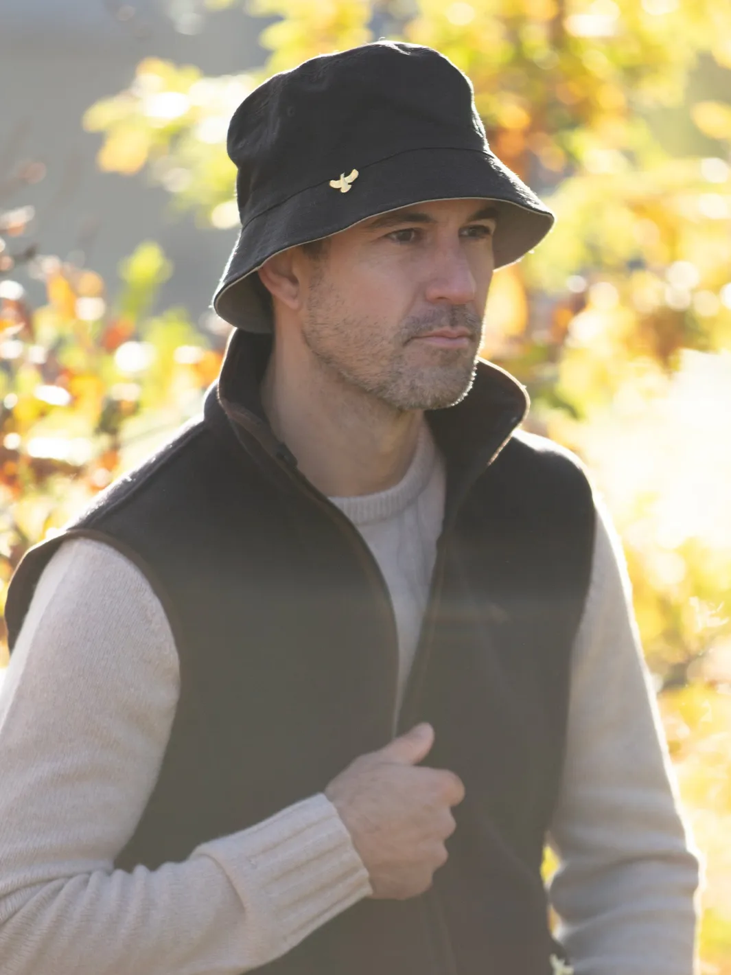 John Partridge Unisex Fleece Gilet fleecevest svart XS–2XL
