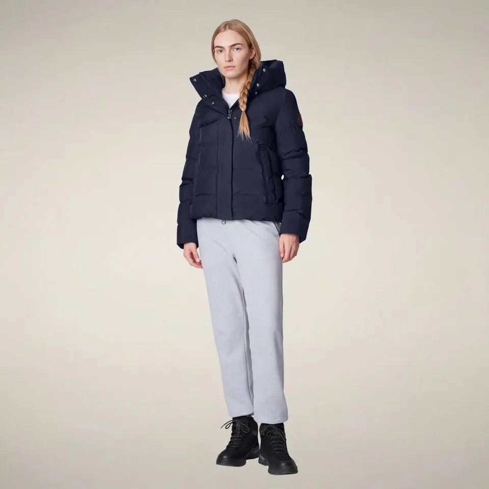 Save The Duck Arena parkas dame Blue Black kort vindtett