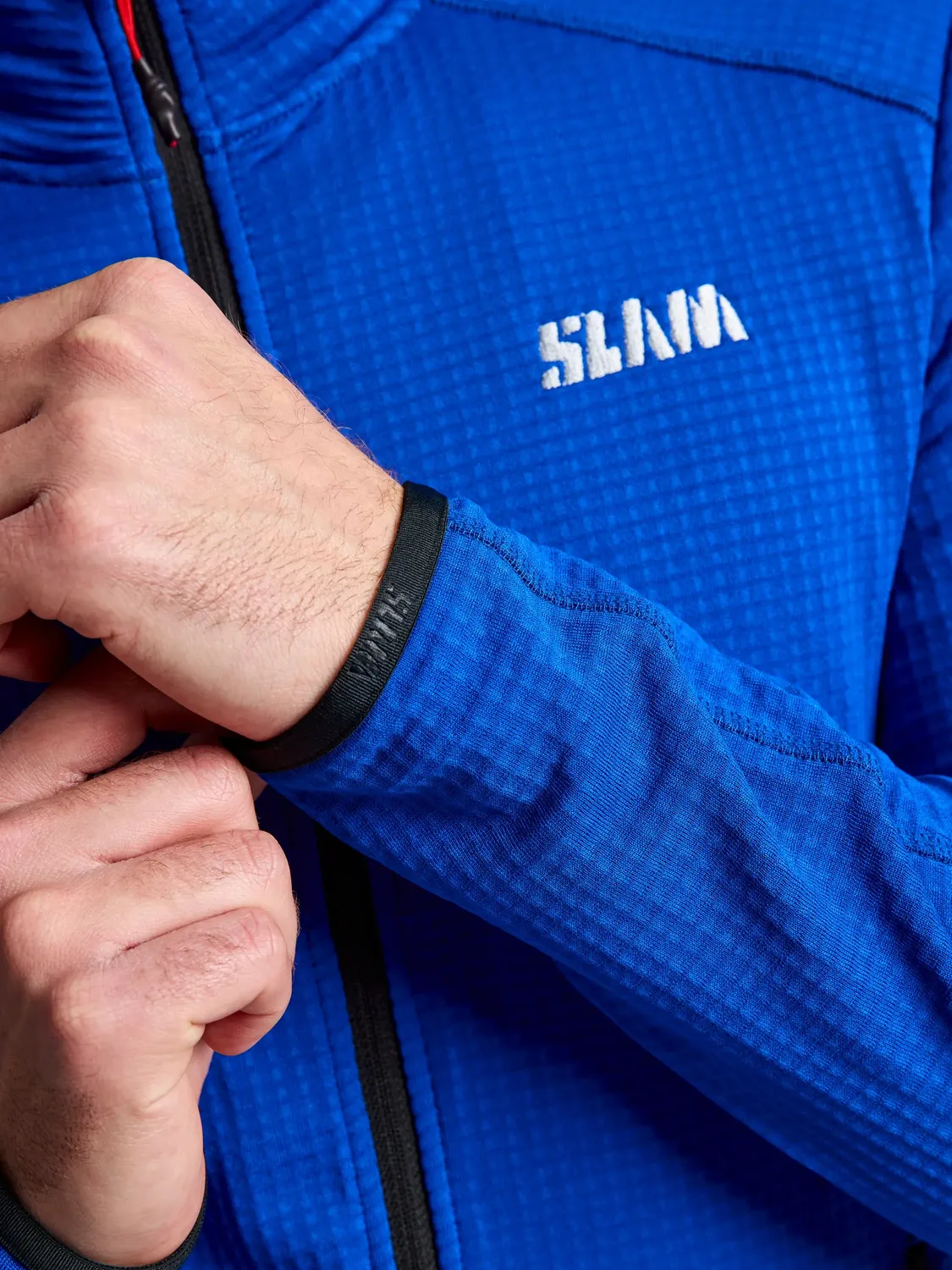 Slam ACT Grid Fleece fleecejakke herre med hel glidelås