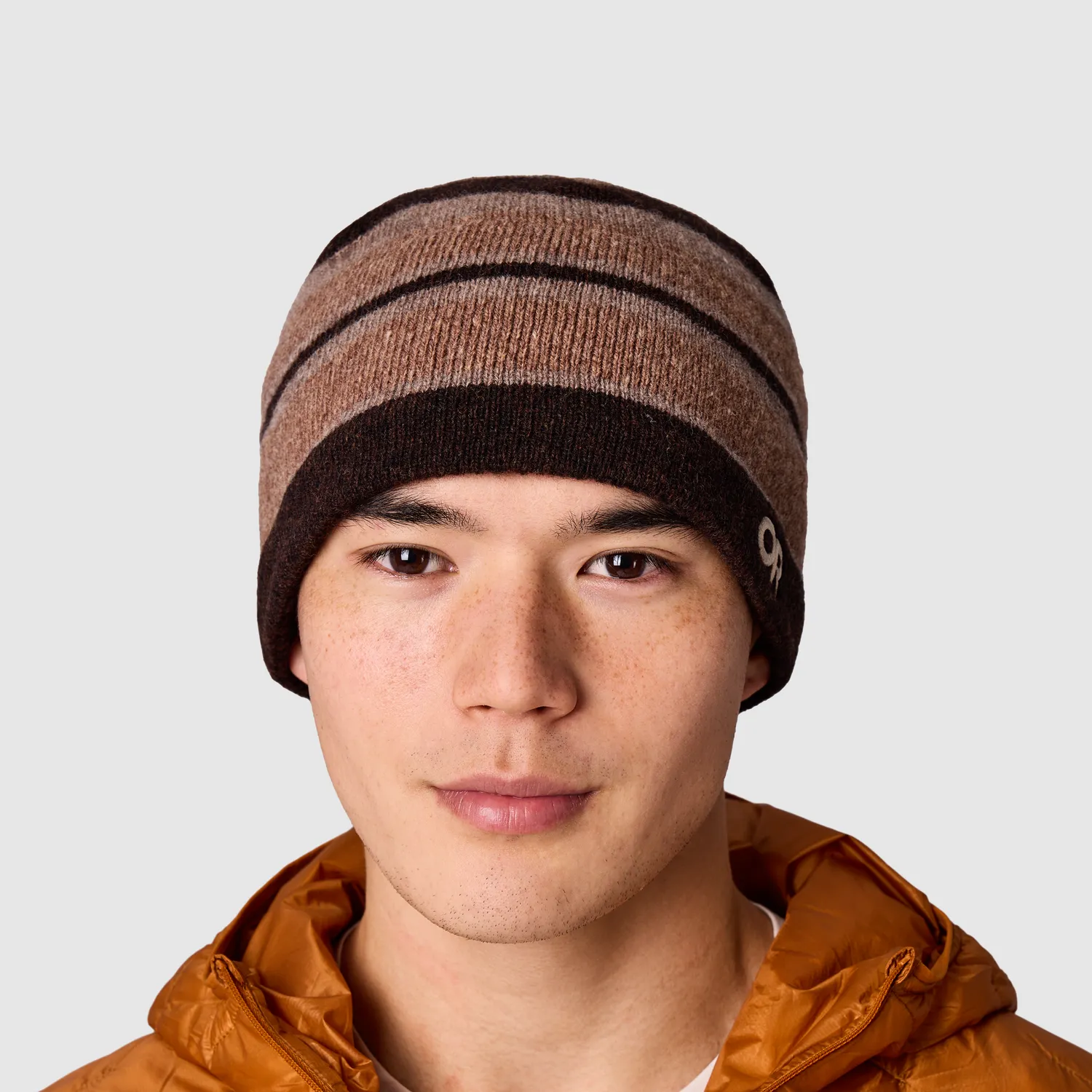 Outdoor Research Spitsbergen Windstopper lue Chestnut Stripe vindtett