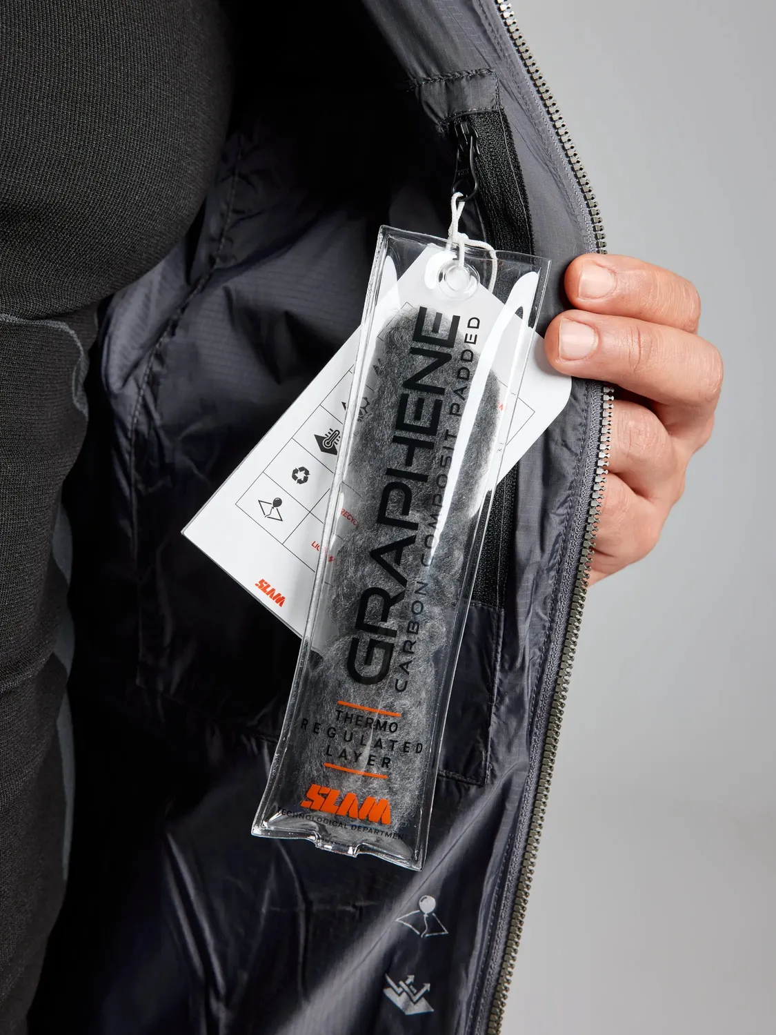 Slam ACT Graphene Short Jacket herrejakke mørk marine resirkulert