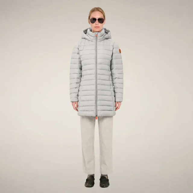 Save The Duck Carol lang kåpe dame frozen grey dyrefri