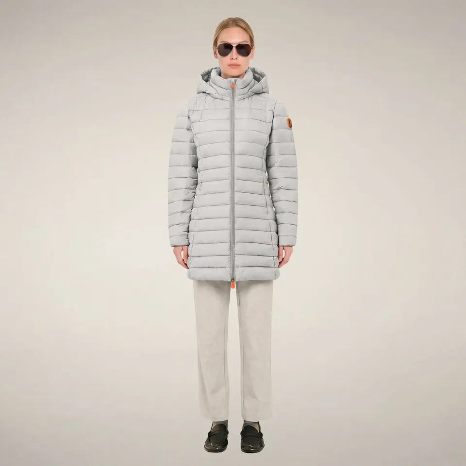 Save The Duck Carol lang kåpe dame frozen grey dyrefri