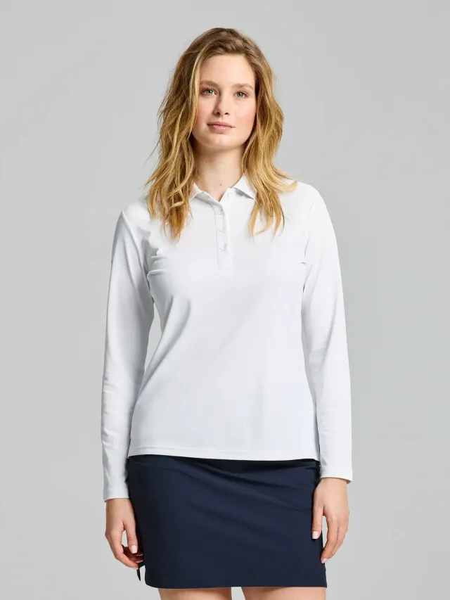 Slam Tech WS Tech Pique Polo LS poloskjorte dame UV 50+
