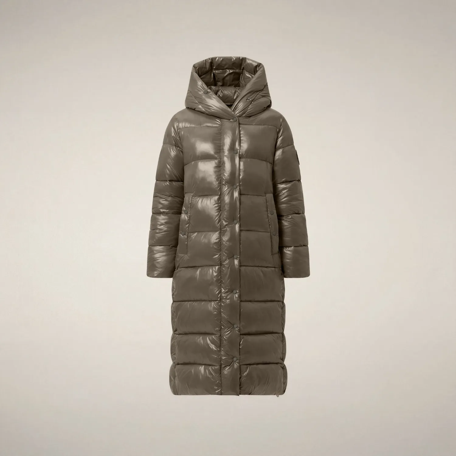 Save The Duck Saskia boblekåpe dame Gunmetal Grey lang