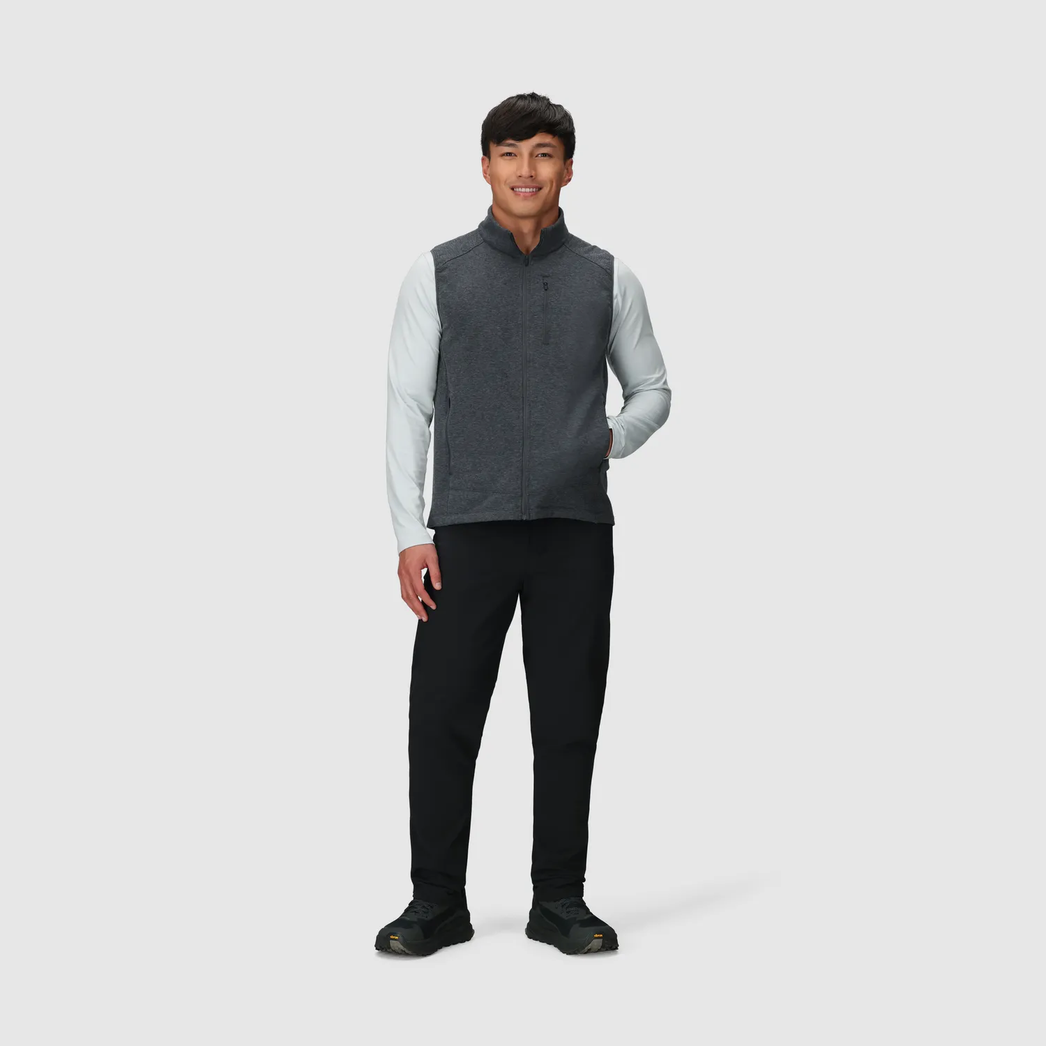 Outdoor Research Crescent Fleece Vest fleecevest Storm Heather
