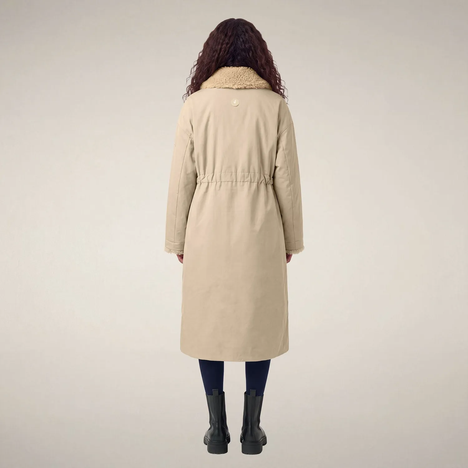 Save The Duck Shayla regnkåpe dame steinbeige oversized