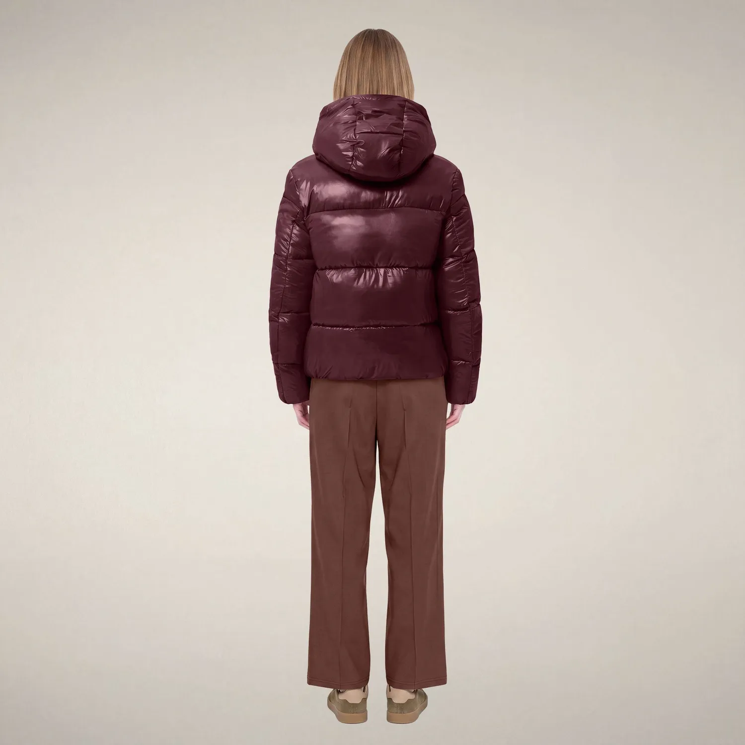 Save The Duck Biddy boblejakke dame, Wine Red – Plumtech