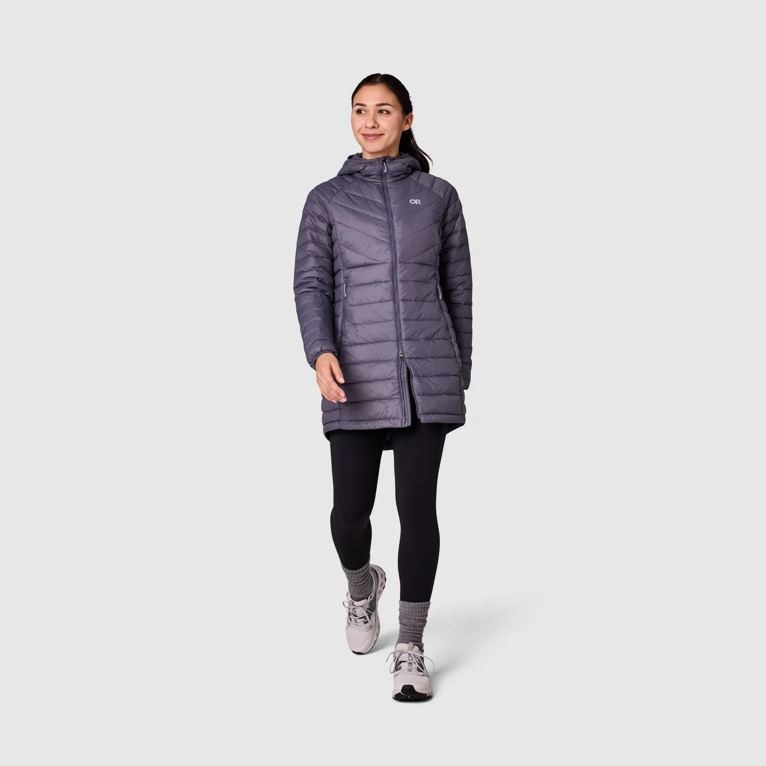 Outdoor Research Transcendent Down Parka dunparkas dame Smoky Quartz 800+ fill