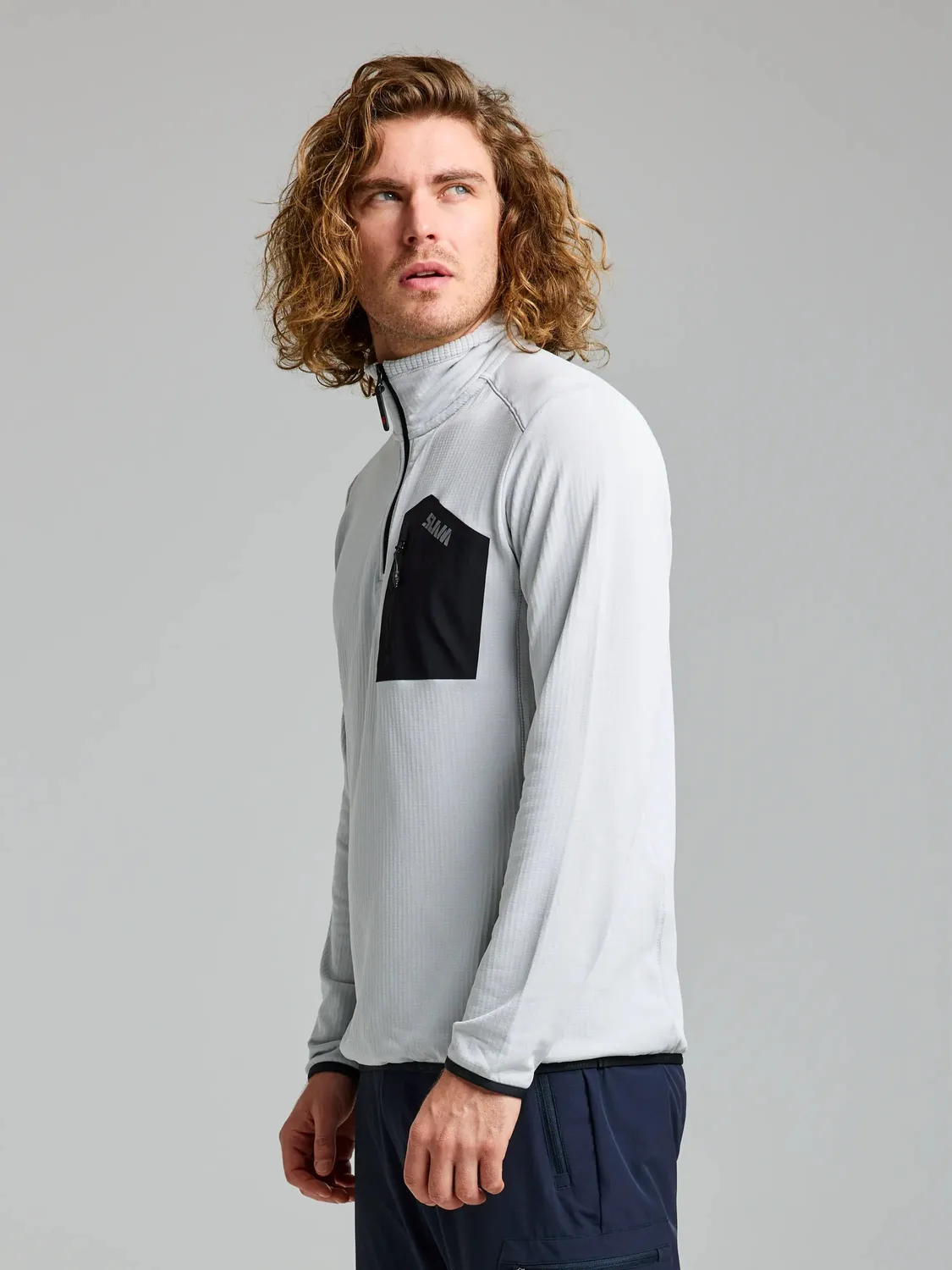 Slam ACT Light Grid Fleece herre med glidelås
