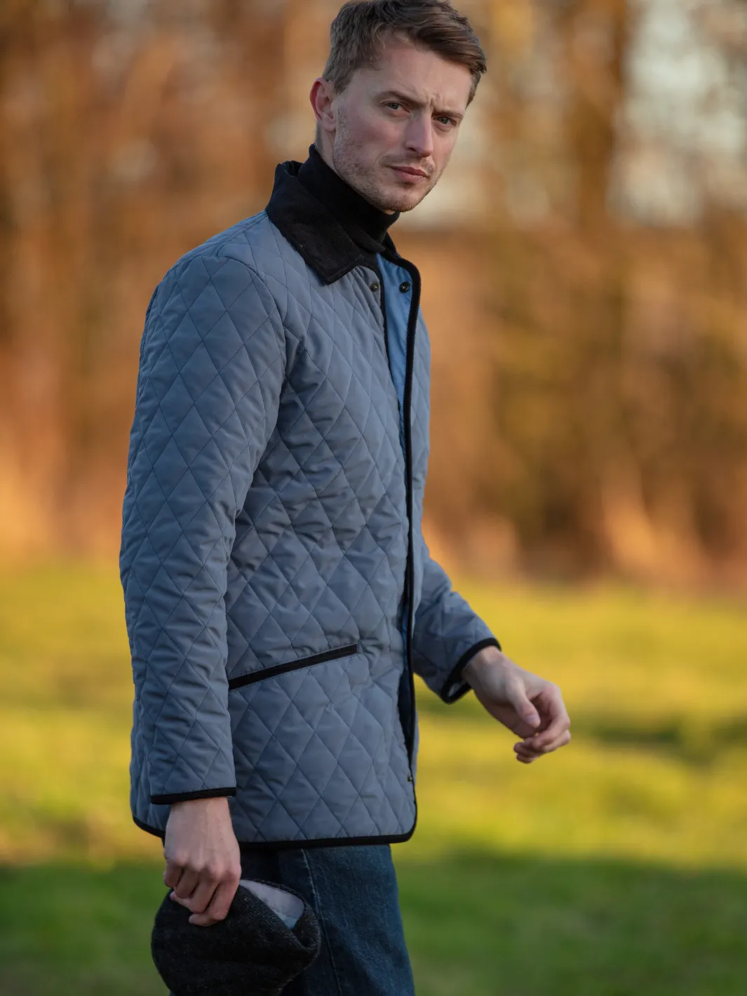 John Partridge Unisex Paddock Quilt quiltjakke grå