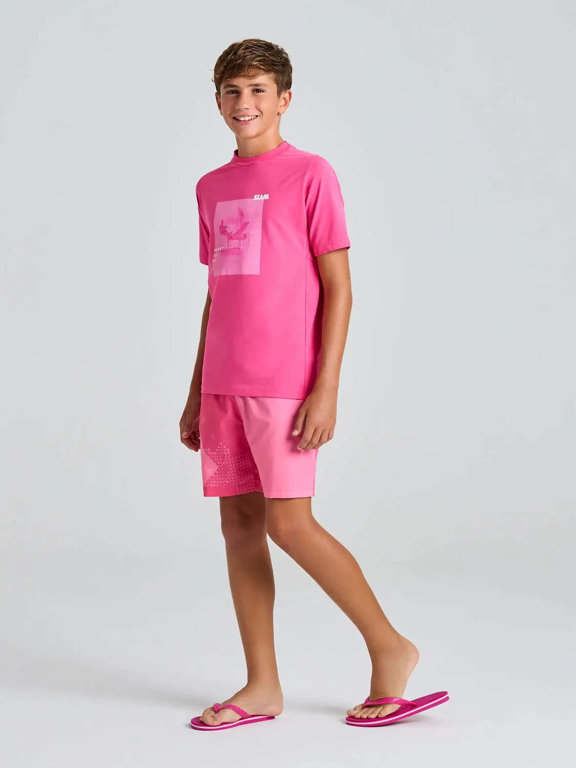 Slam Foil Foil Jr T-Shirt SS T-skjorte junior rosa bambus
