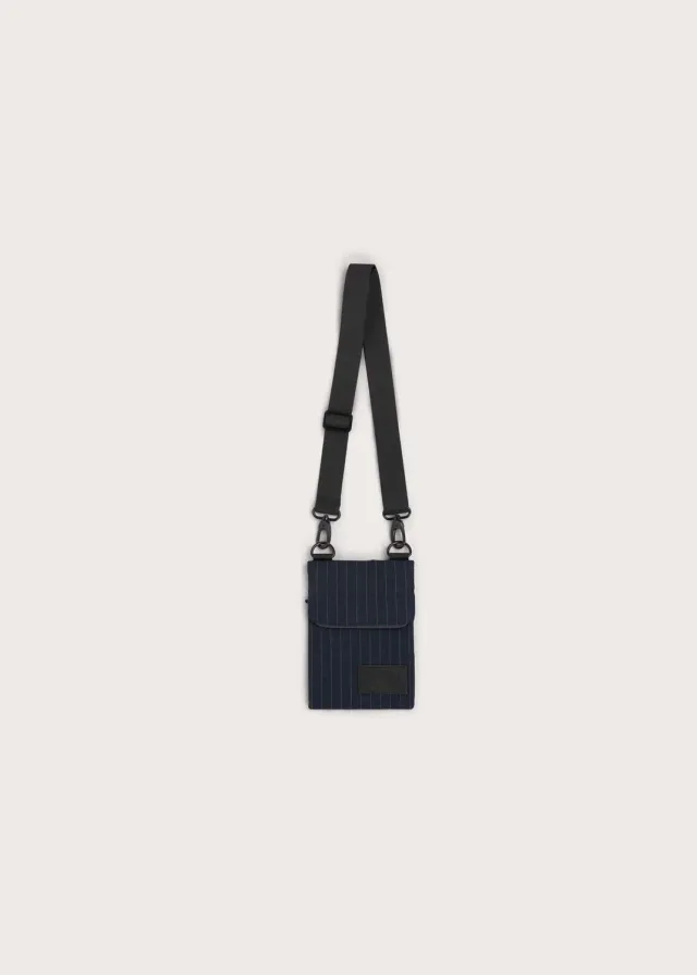 Brgn Messenger Purse skulderveske Navy Pinstripe liten
