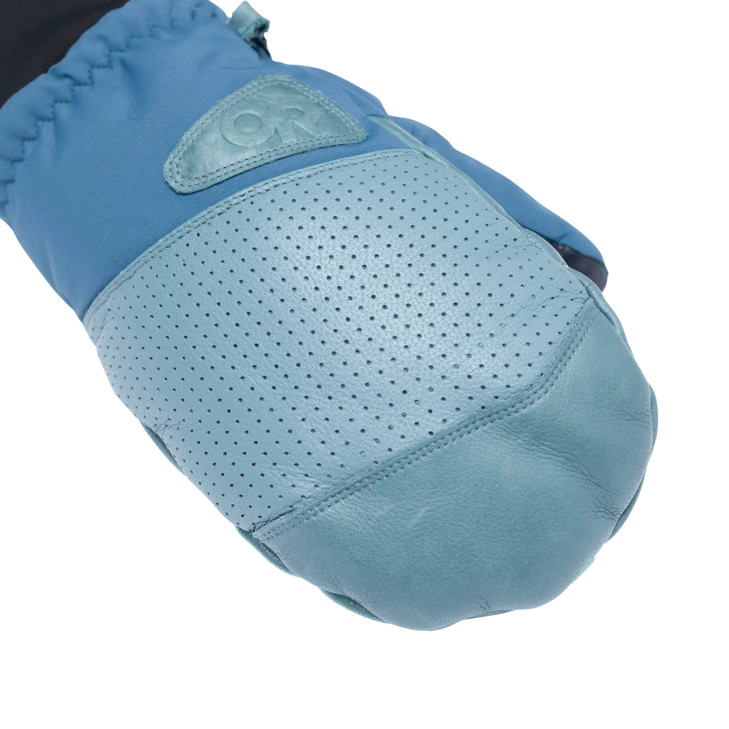 Outdoor Research Snowcrew Leather Mitt skivotter Dark Natural/Black skinn