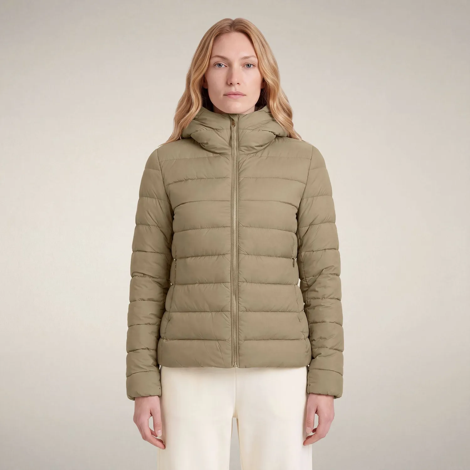 Save The Duck Adalyn jakke dame Stone Beige lettvektsjakke