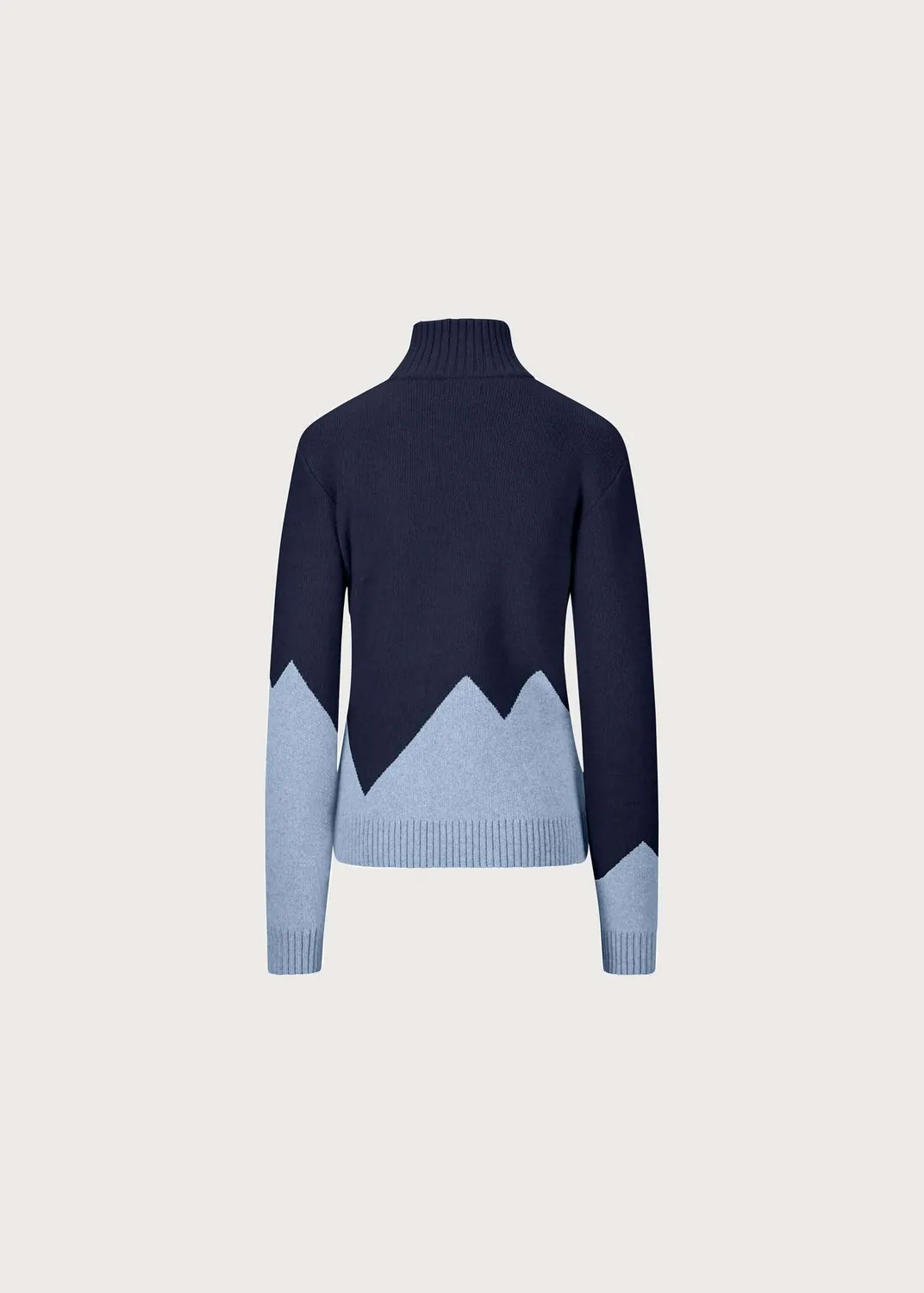 BRGN Snow Snow Sweater ullgenser marineblå half-zip