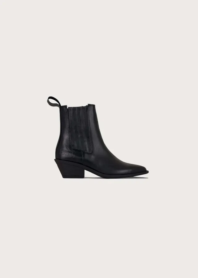Brgn Sleek Boot boots New Black skinn med vanntett membran