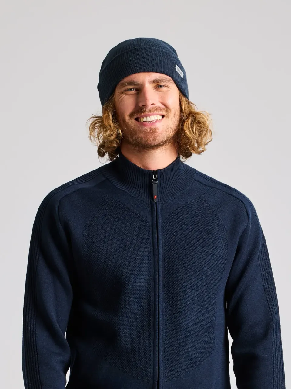 Slam Slam Cable Beanie strikkelue mørk marineblå
