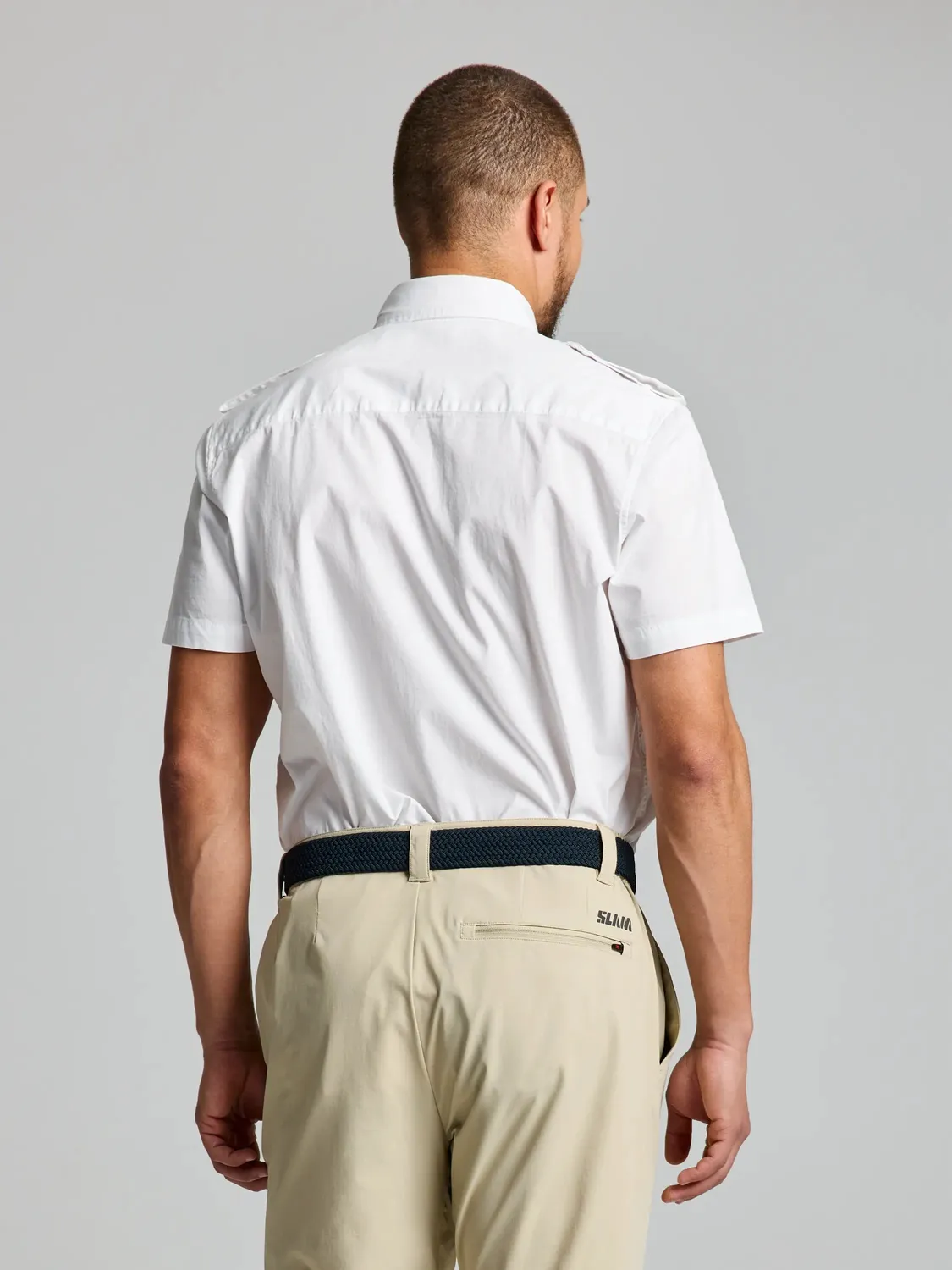 Slam Deck Yacht Shirt kortermet skjorte Bright White