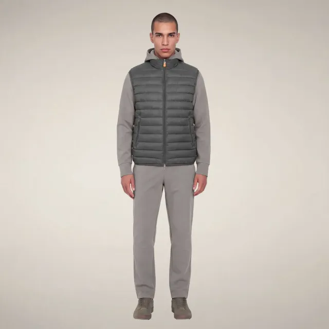 Save The Duck Rupert boblevest herre gunmetal grey quiltet