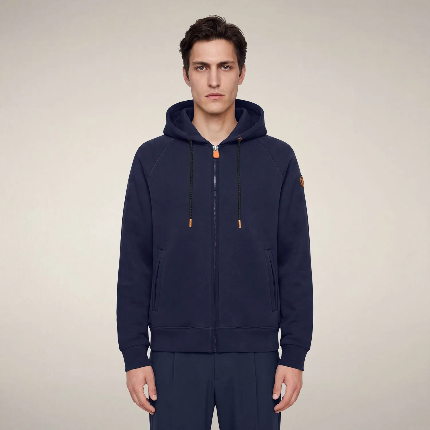 Save The Duck Syd hettegenser unisex marineblå lett varme