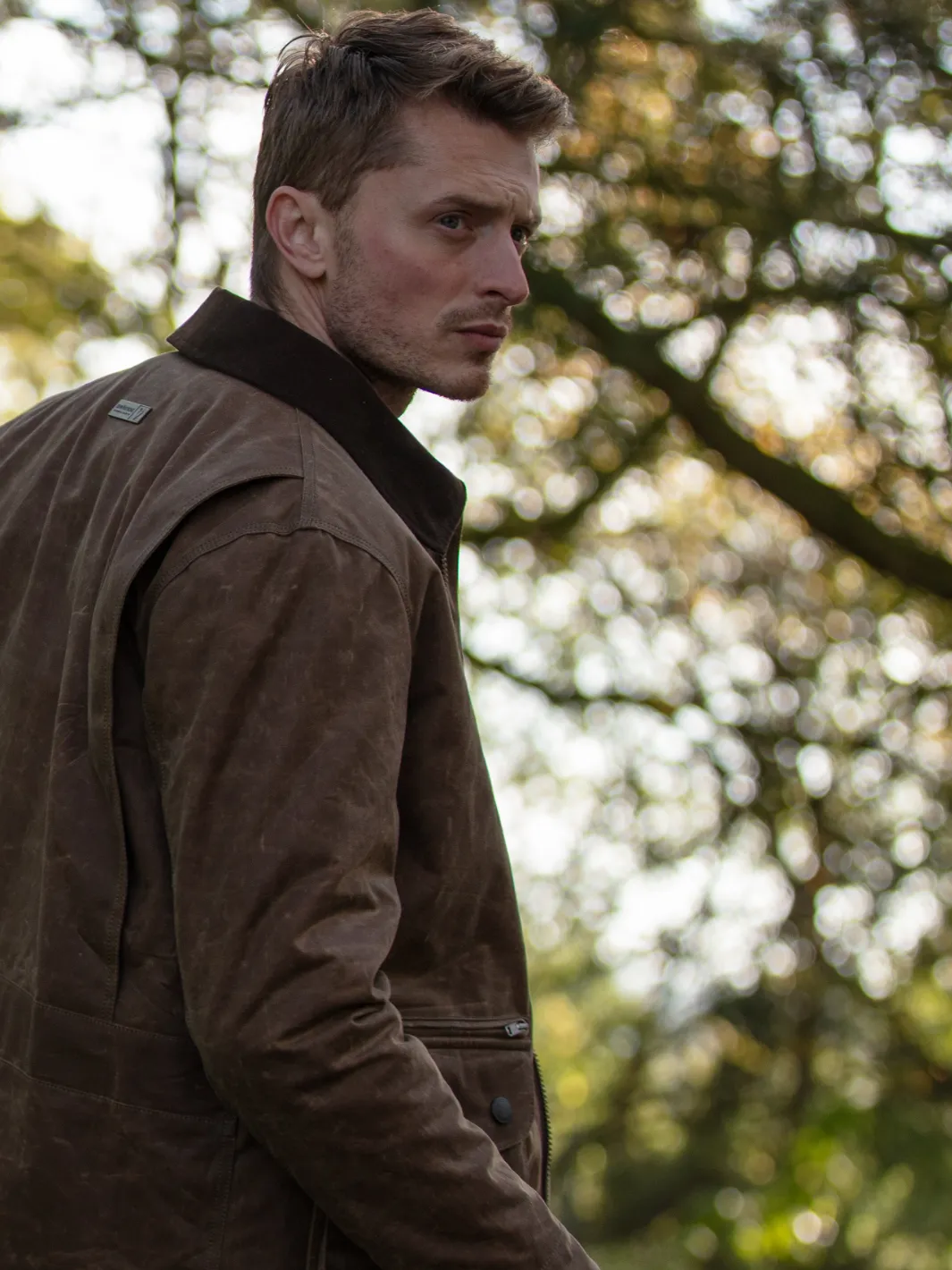 John Partridge Hinterland Jacket jakke tan vokset bomull