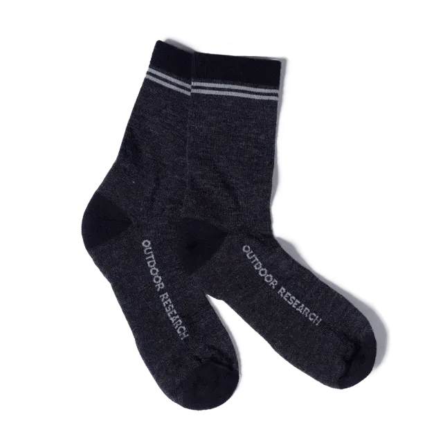 Outdoor Research Lightweight Hiking Crew Socks tursokker Storm merinoblanding