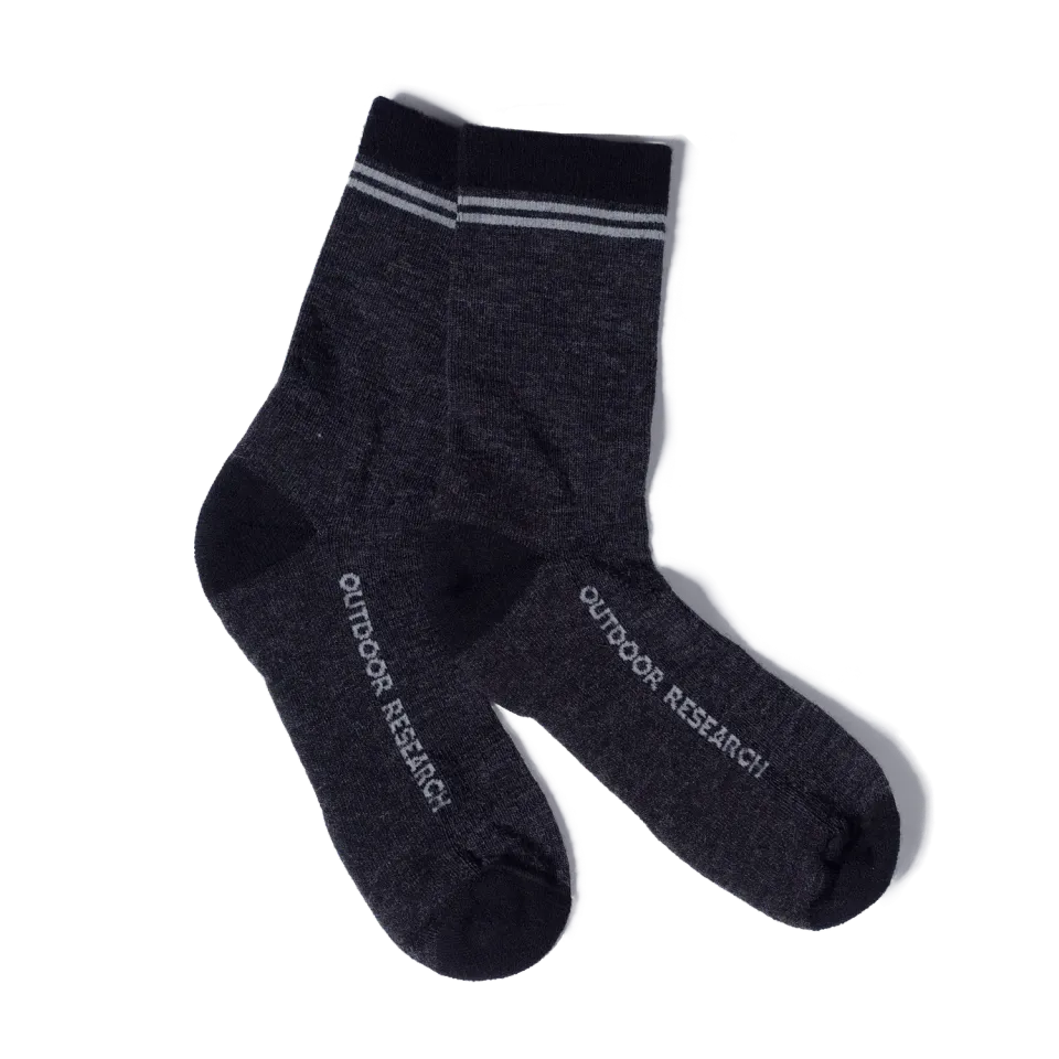 Outdoor Research Lightweight Hiking Crew Socks tursokker Storm merinoblanding