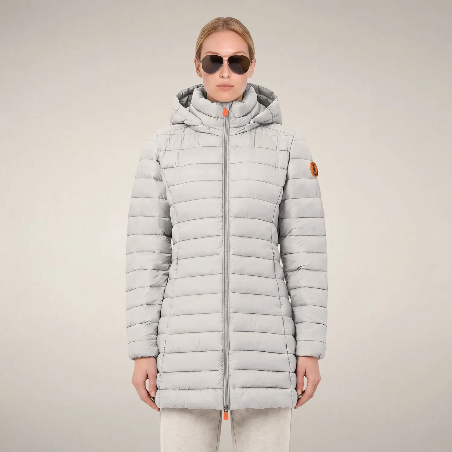 Save The Duck Carol lang kåpe dame frozen grey dyrefri