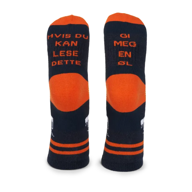 House of Hygge Merinoull Sock sokker Hent Øl navy 36/39–44/47 frottesåle