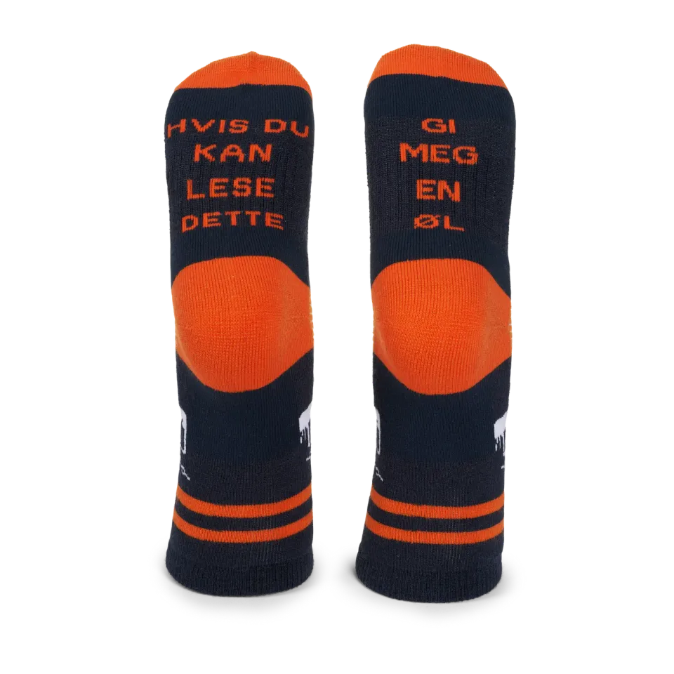 House of Hygge Merinoull Sock sokker Hent Øl navy 36/39–44/47 frottesåle