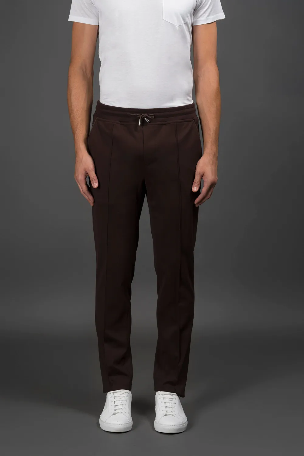 Moorer MATTHEW-J bukse, Navy, stretch i myk interlock