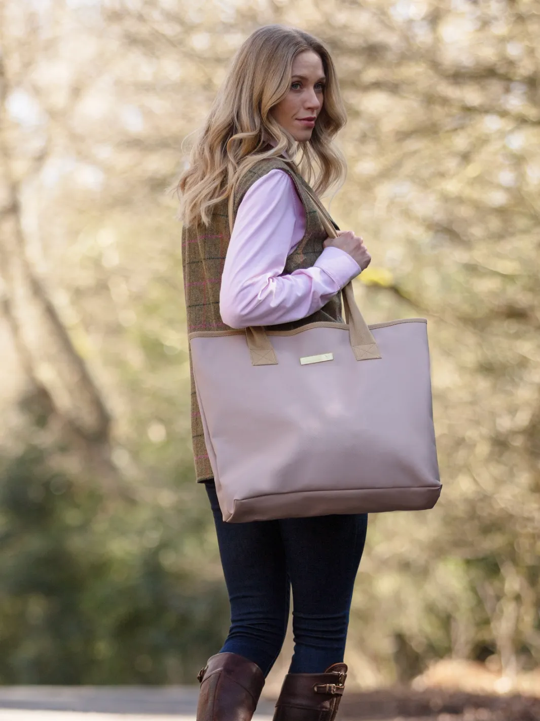 John Partridge Tote Bag shopper rosa PVC