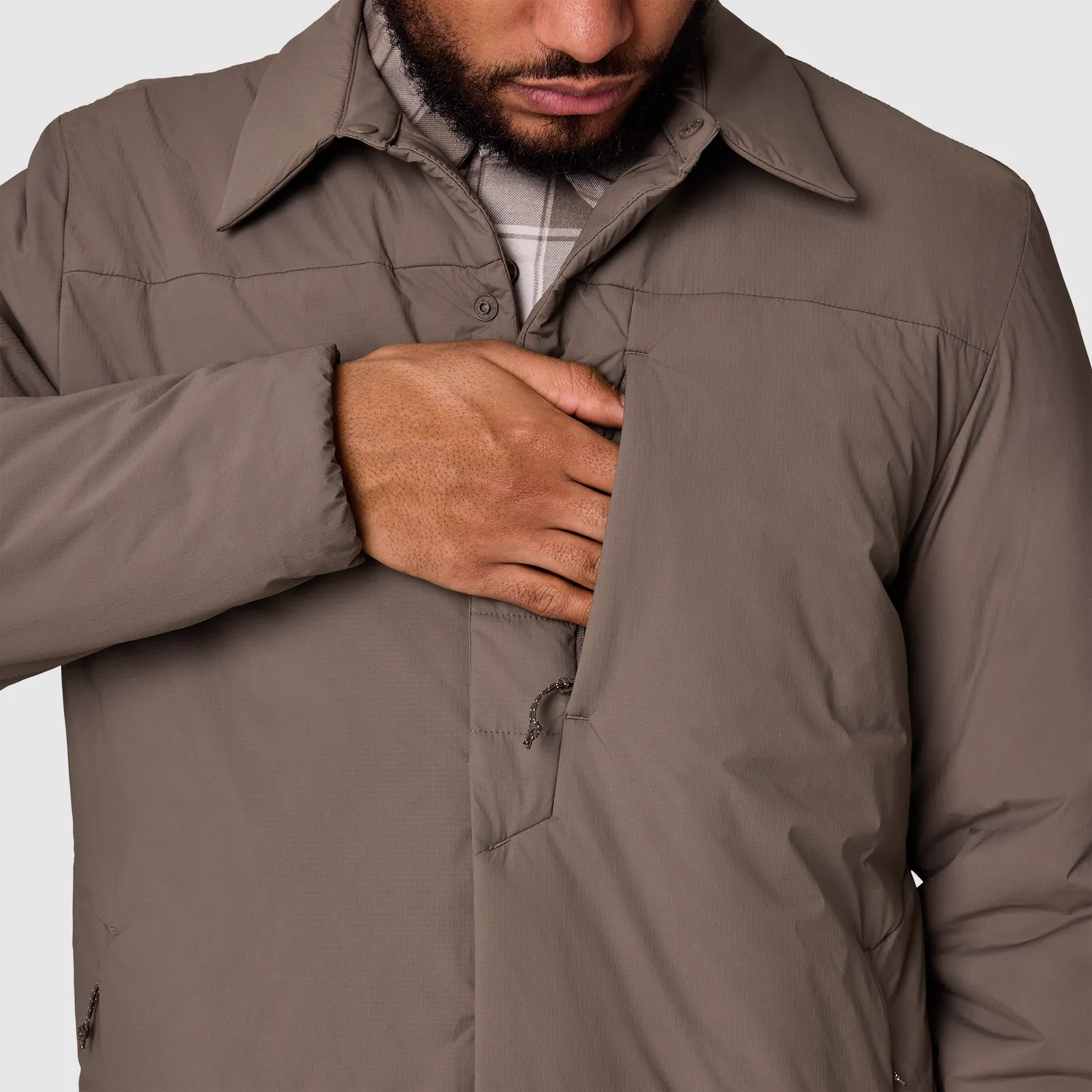 Outdoor Research Vesper Insulated Shirt Jacket skjortejakke herre Gravel
