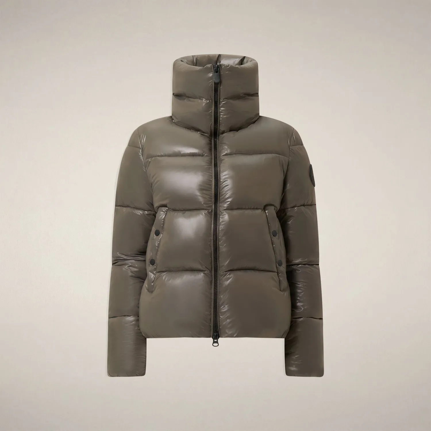 Save The Duck Isla boblejakke dame gunmetal grey, høy krage