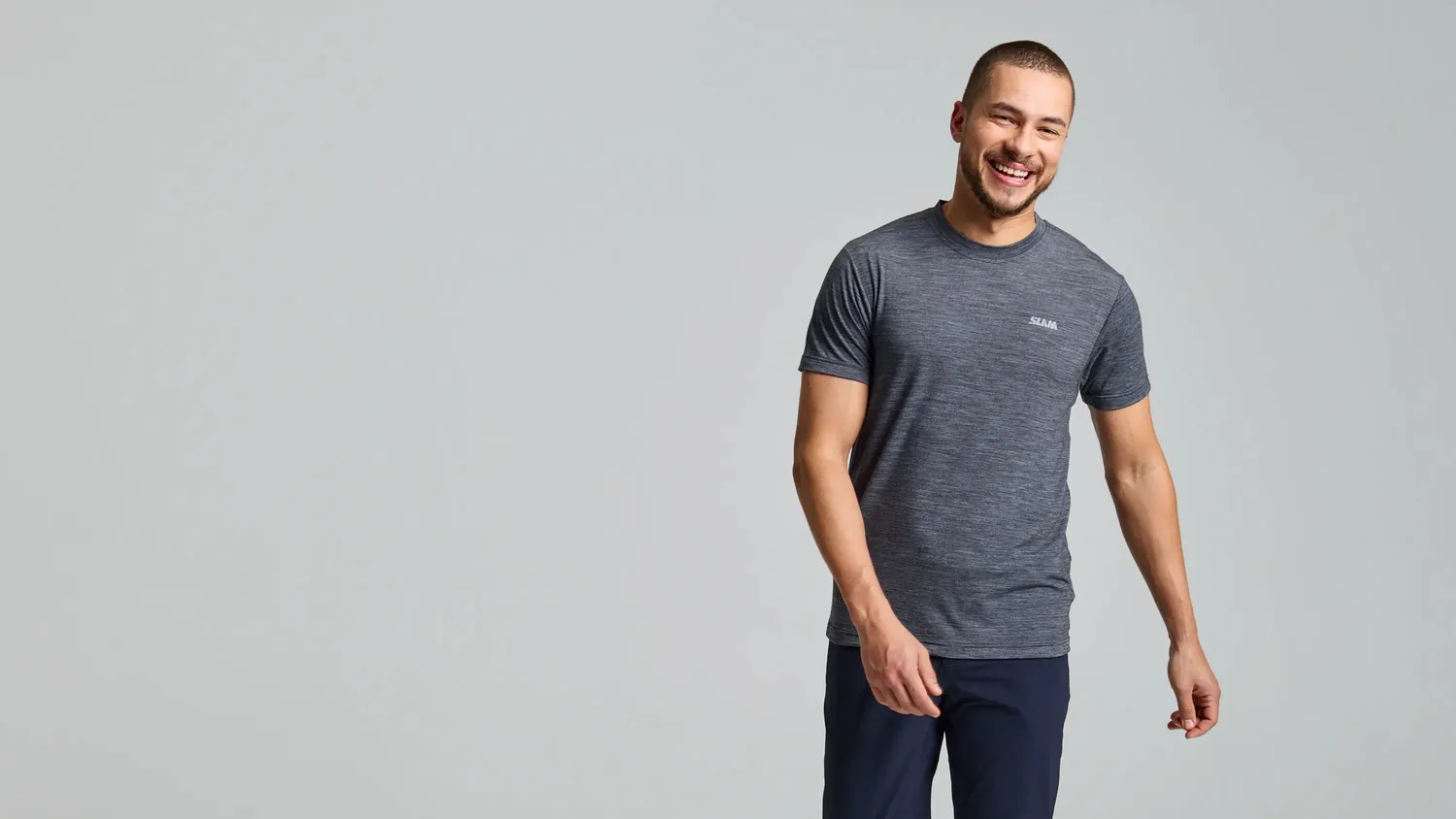 Slam Merino T-Shirt ulltrøye herre Graphite