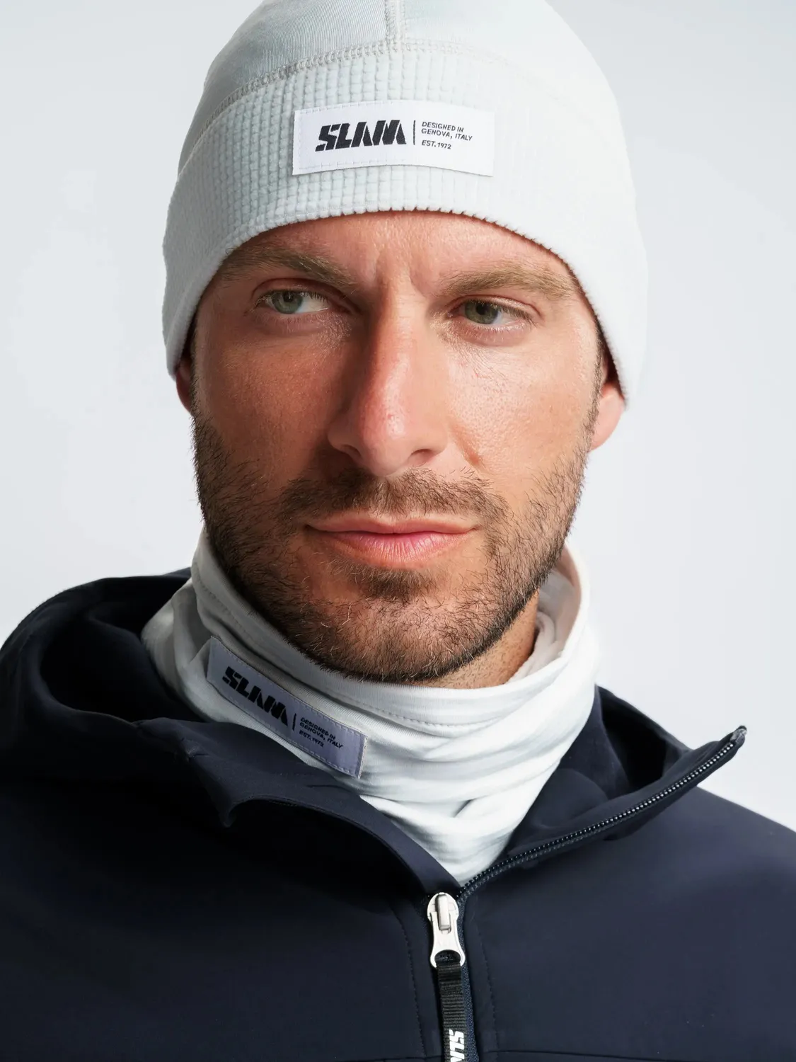Slam One Design OD Warm Beanie lue unisex mørk marine stretchfleece