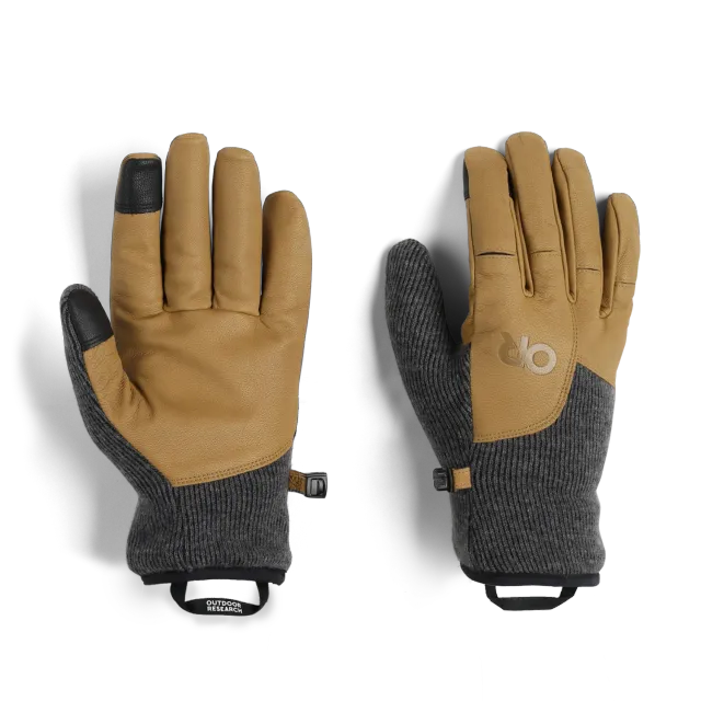 Outdoor Research Flurry Driving hansker Charcoal skinn