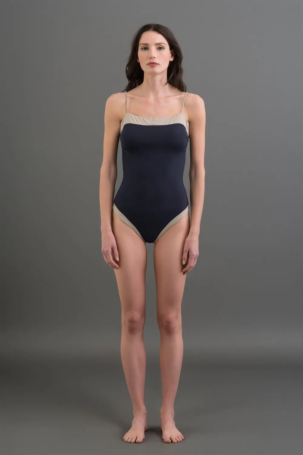 Moorer KEY-NLO badedrakt dame Navy/Beige formende