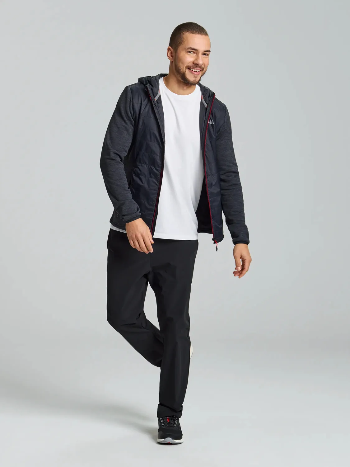 Slam ACT Act Hybrid Fleece fleecegenser herre med hette
