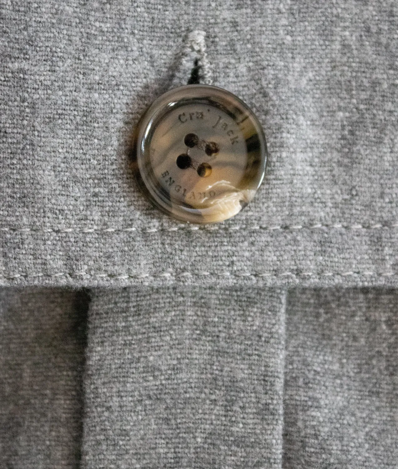 Cro'Jack Hank Zip Shacket ullskjorte grå L slim fit