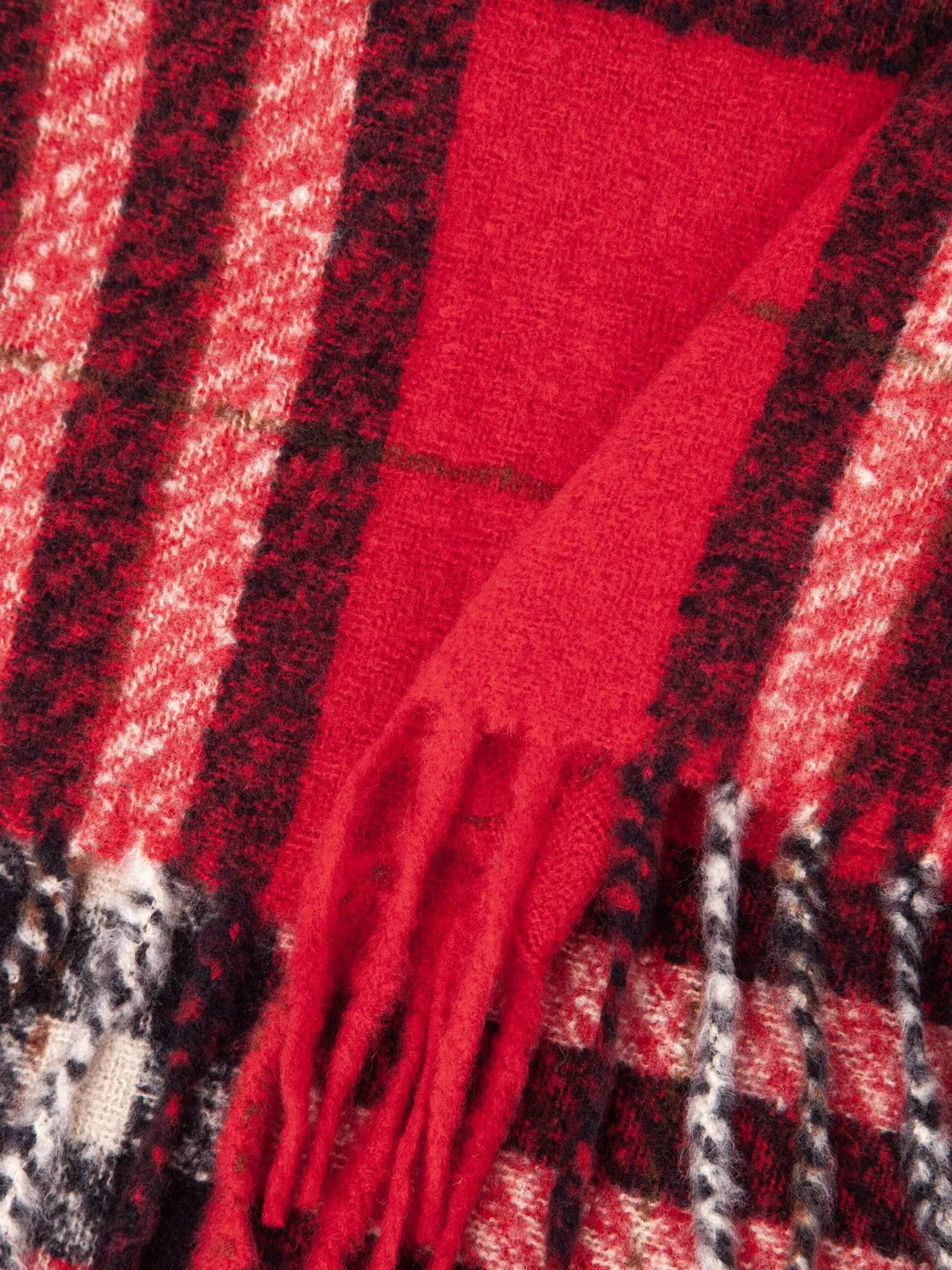 John Partridge Heavyweight Scarf skjerf Red Check én størrelse viskose