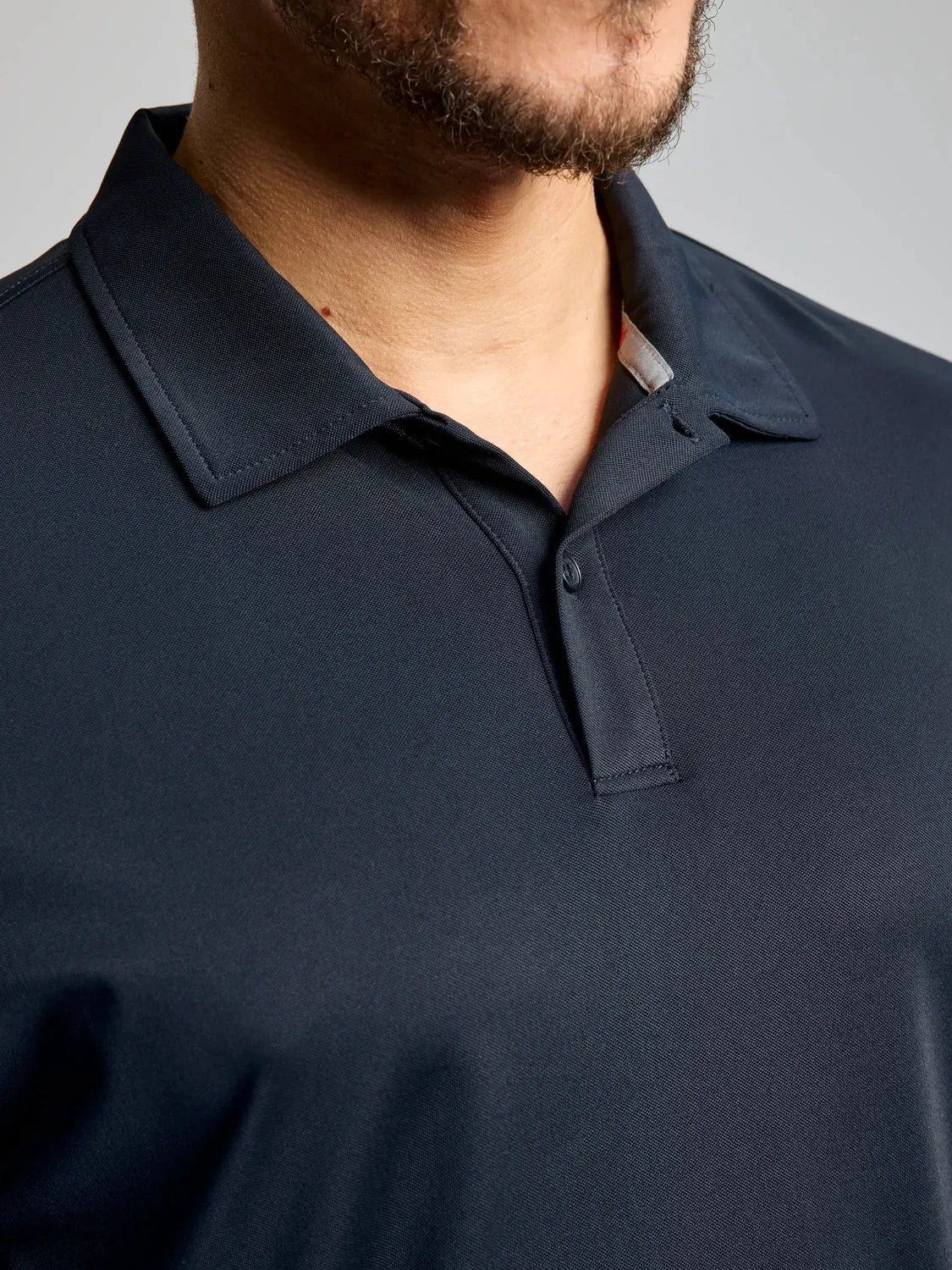 Slam Tech Piqué Polo LS poloskjorte hvit UV-beskyttelse